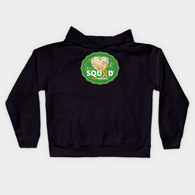 COPD Awareness Support Squad Forest Green Edition Kids Hoodie by mythikcreationz